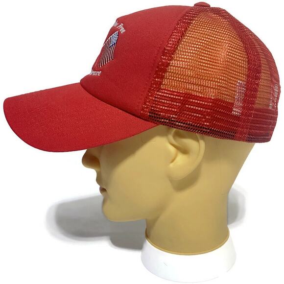 Land of The Free Home of the Brave Ball Cap Red Snapback Adjustable - Picture 5 of 8